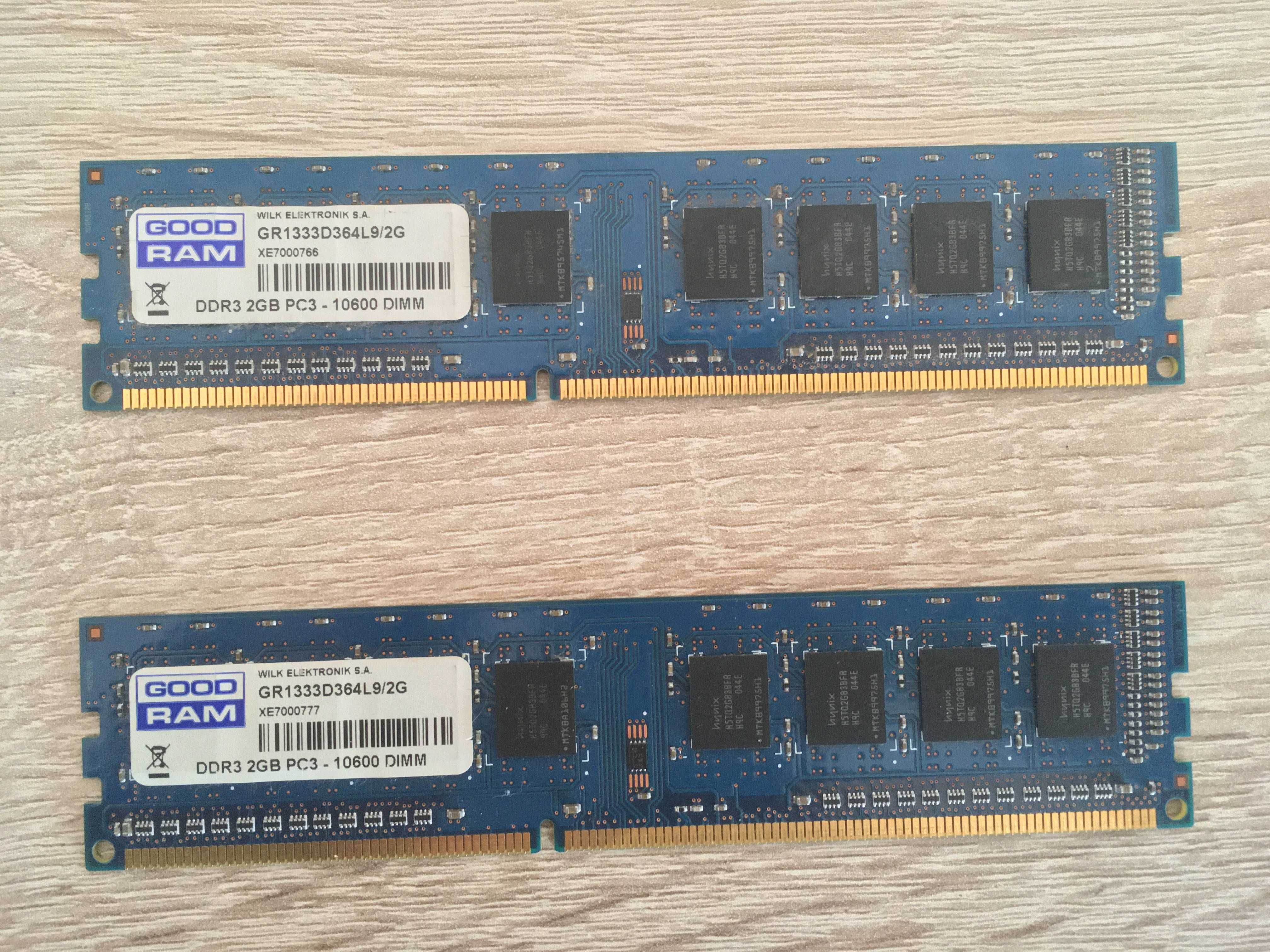 Pamięć RAM GOODRAM,  DDR3 1333MHz, GR1333D364L9, 4GB (2x2GB)