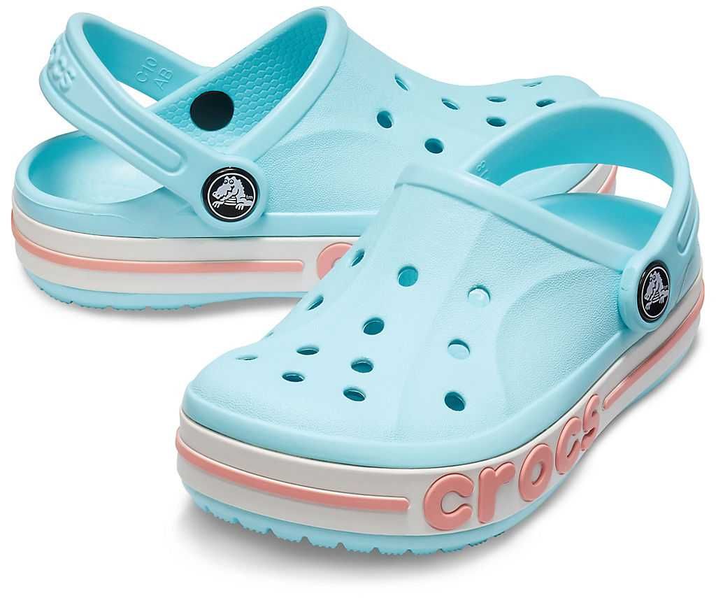 Crocs Bayaband Ice Blue / Melon Кроксы баябенд бирюзового цвета