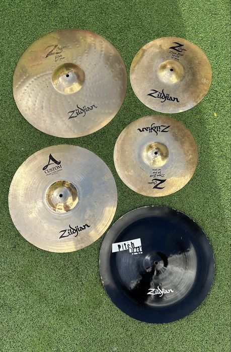Pratos de bateria Zildjian Zcustom, pitch black, Acustom