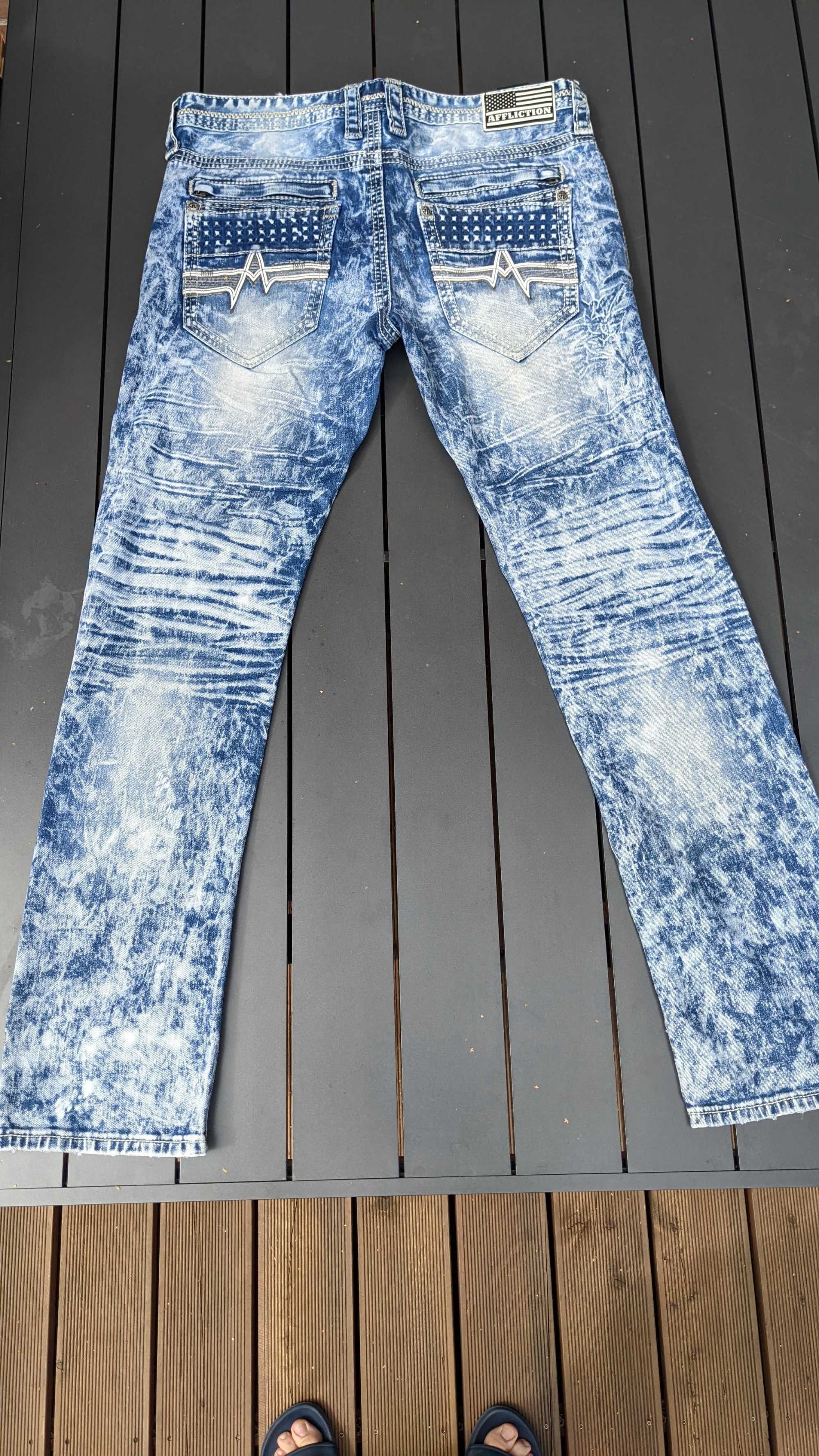 spodnie jeans z USA - affliction gage