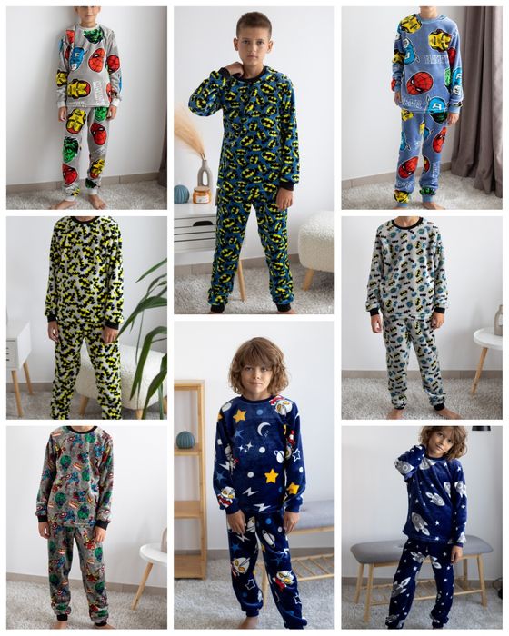 Махрова піжама дитяча, підліткова піжама махрова, піжама Бетмен,космос