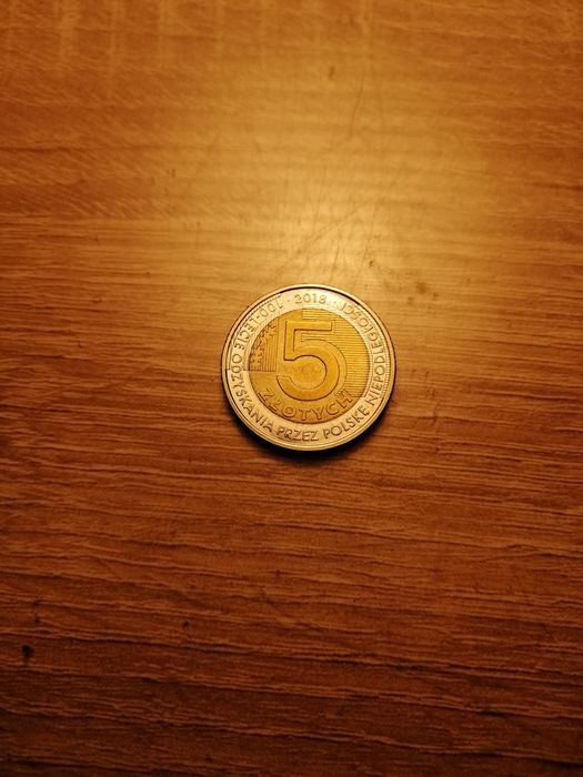 Monety 5zł 100-lecie Odzyskania Niepodległości 2018r.