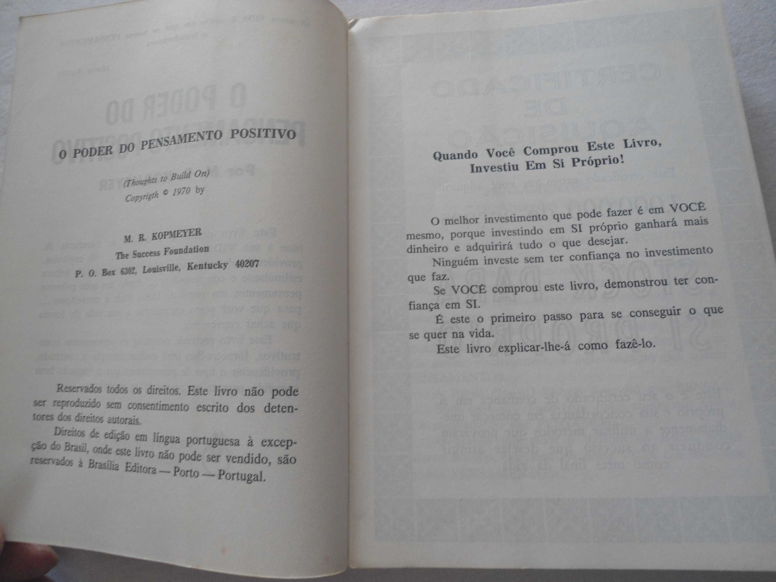 O Poder do pensamento positivo por M. R. Kopmeyer