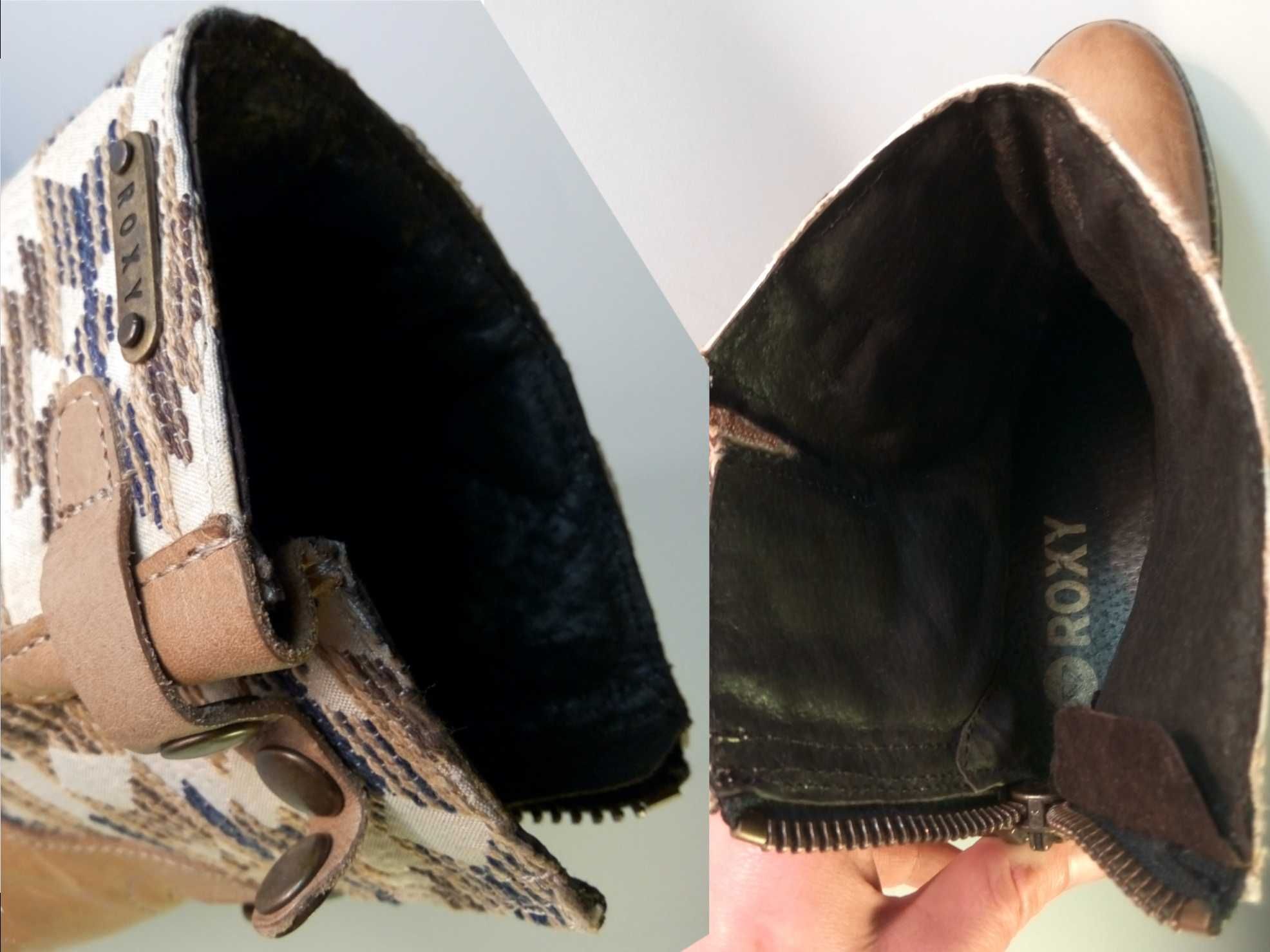 Roxy (25.1 см) шкіряні напівчоботи без каблуку черевики сапоги чоботи