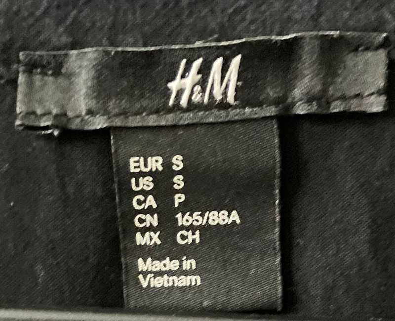 Modny komplet czarnych bluzek, S/M, H&M/Cubus, bawełna/poliester