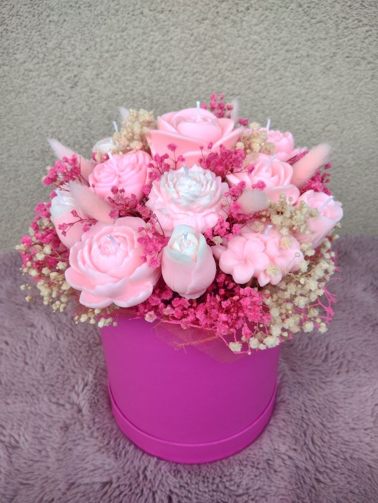 Flower box ze świec sojowych