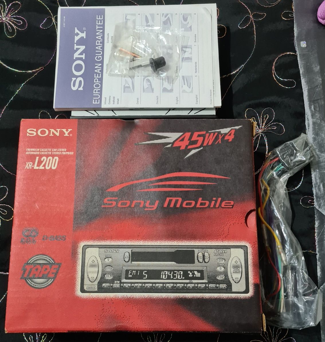 Auto radio Sony novo