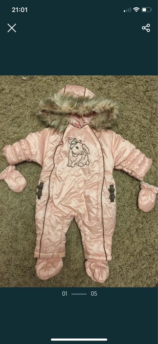 Комбинезон зимний wojcik на девочку 68-74размер