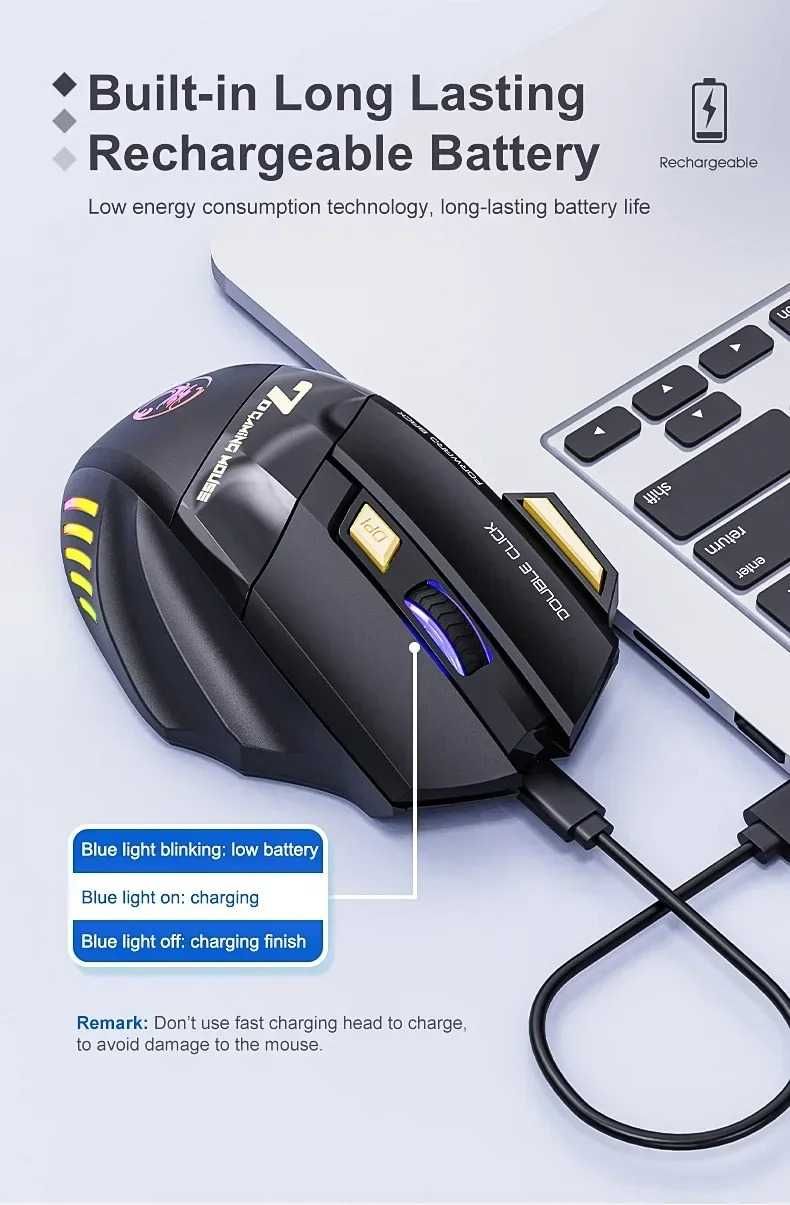 Mysz bezprzewodowa gamingowa IMICE GW-X7 3200 DPI Dual Mode