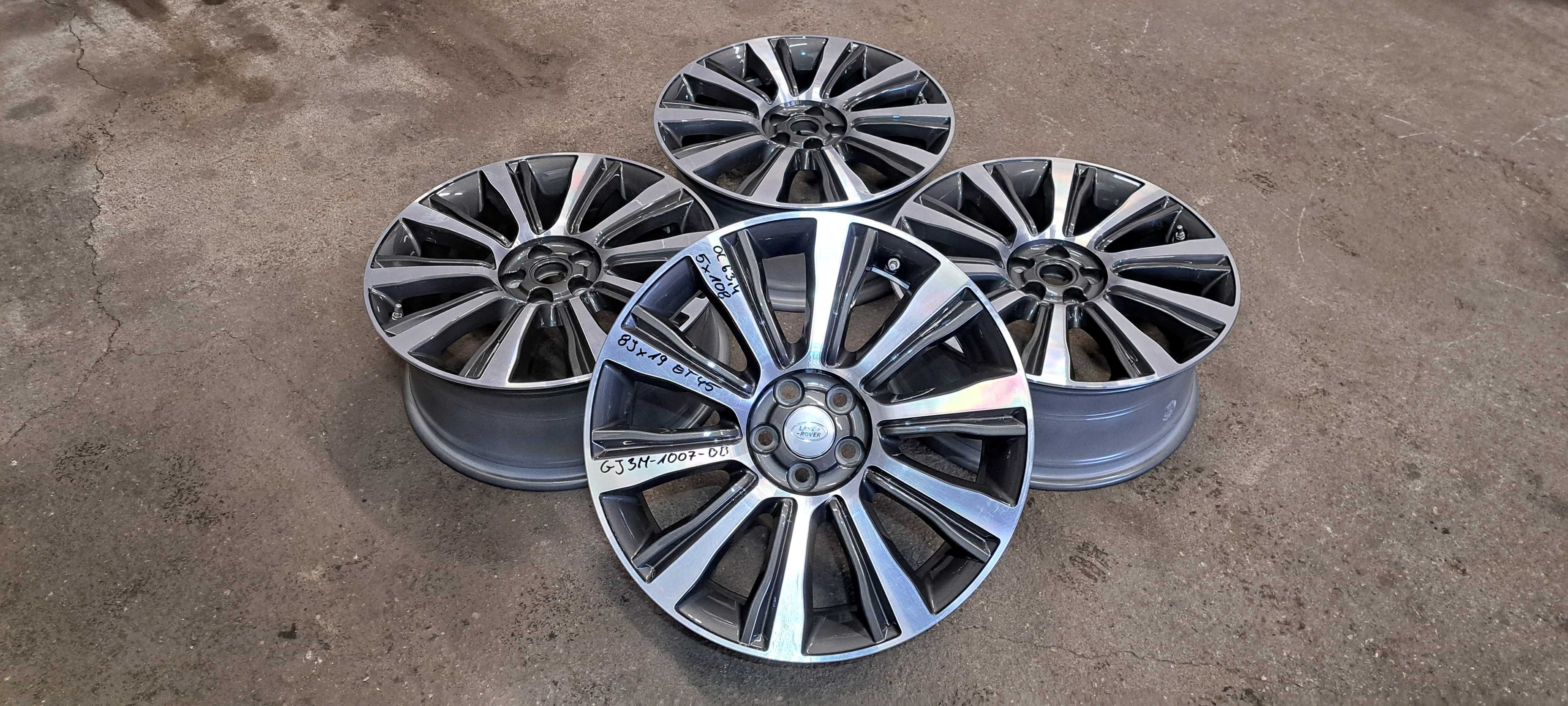 Felgi aluminiowe 8jx19 et45 5x108 Land Rover Polerowane+czujniki