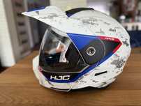 Kask HJC C80 Adventure XL biało niebiesko czerwony