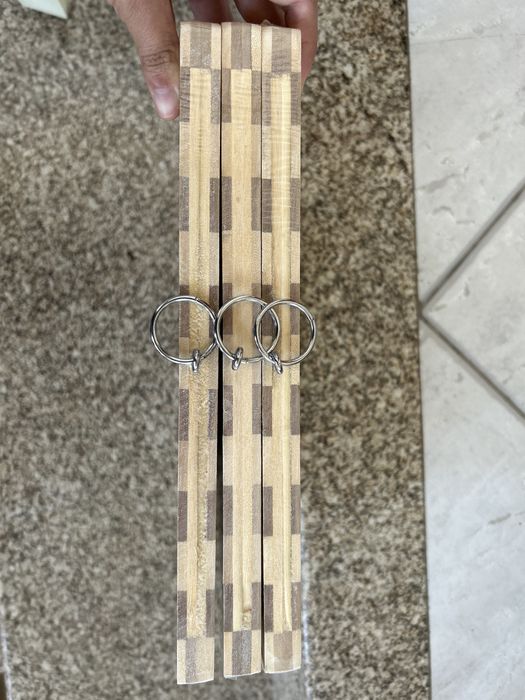 Conjunto de 3 ou tabua bambu individual nova
