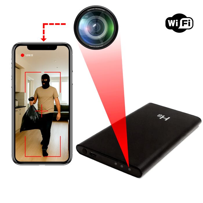 Mini kamera szpiegowska w powerbanku MKH8, Full HD, 5000 mAh