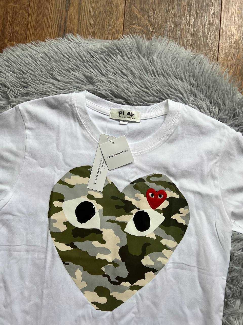 Comme Des Garcons CDG Play Koszulka White Biała