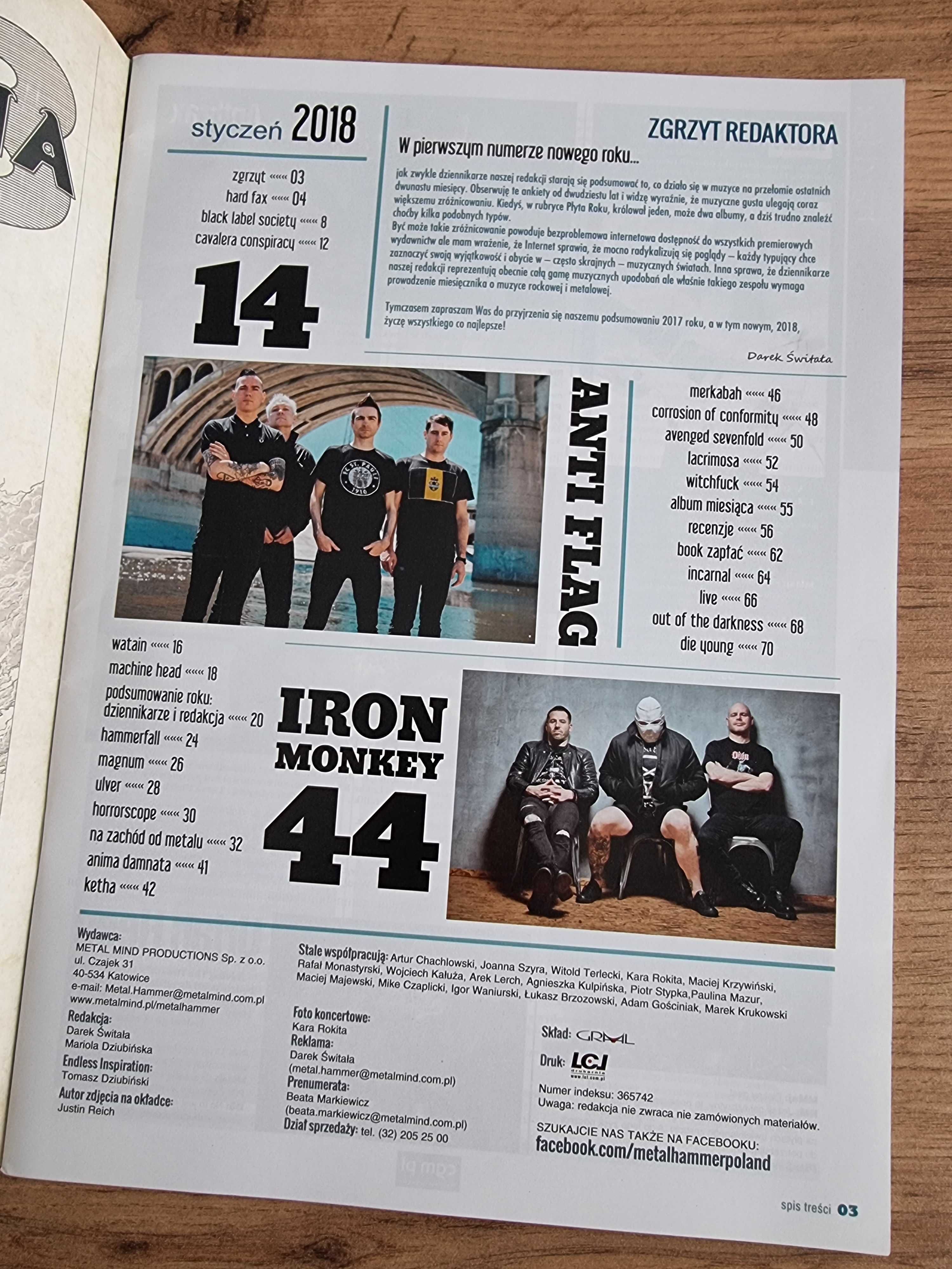 UNIKAT! Metal Hammer 1/2018 - Black Label Society, Machine Head