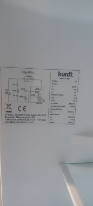 Frigorífico Combinado KUNFT KC9134 WH (Estático - 143 cm - 175 L - Bra