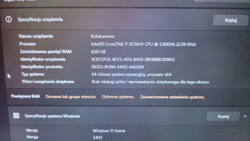 LAPTOP Lenovo Legion Y540-17irh