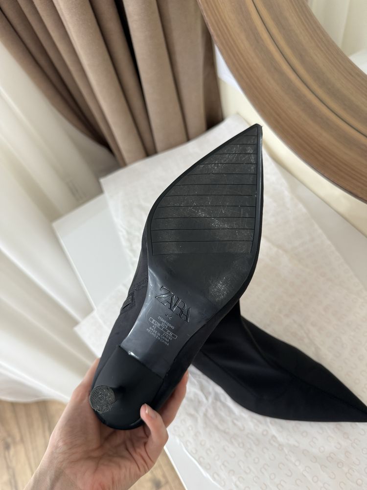Нейлонові ботильйони чоботи туфлі Zara 42 розмір