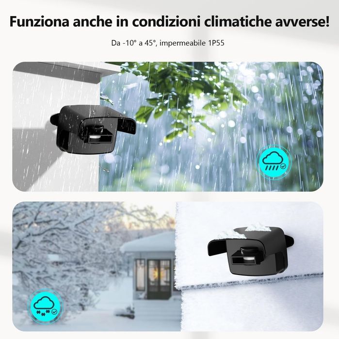 PHYSEN PIR Czujnik ruchu Alarm Zewnętrzny, Czujnik ruchu IP55 Wodoodpo
