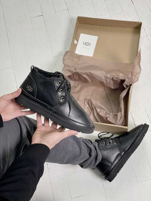 Уггі 36-45 UGG Neumel Black premium угги шкіряні АКЦІЙНА ЦІНА