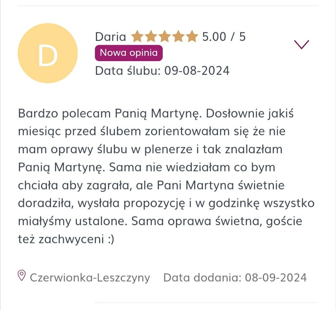Skrzypce na ślub/wesele/pogrzeb/kolacja. Oprawa muzyczna+nagłośnienie