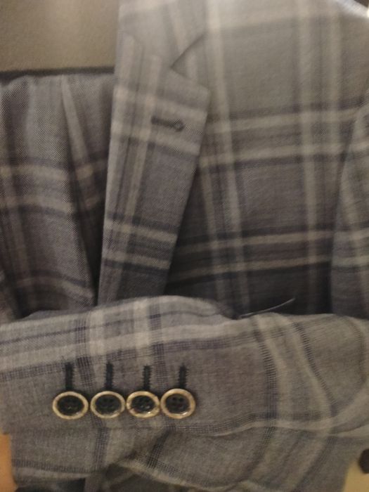 Garnitur w kratę na 180 cm