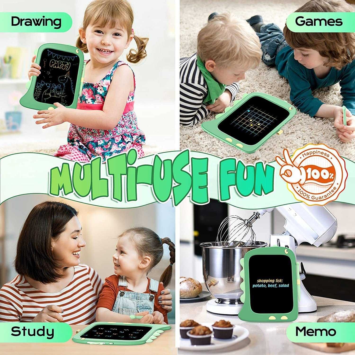 Tablet de escrita LCD para crianças, cor verde