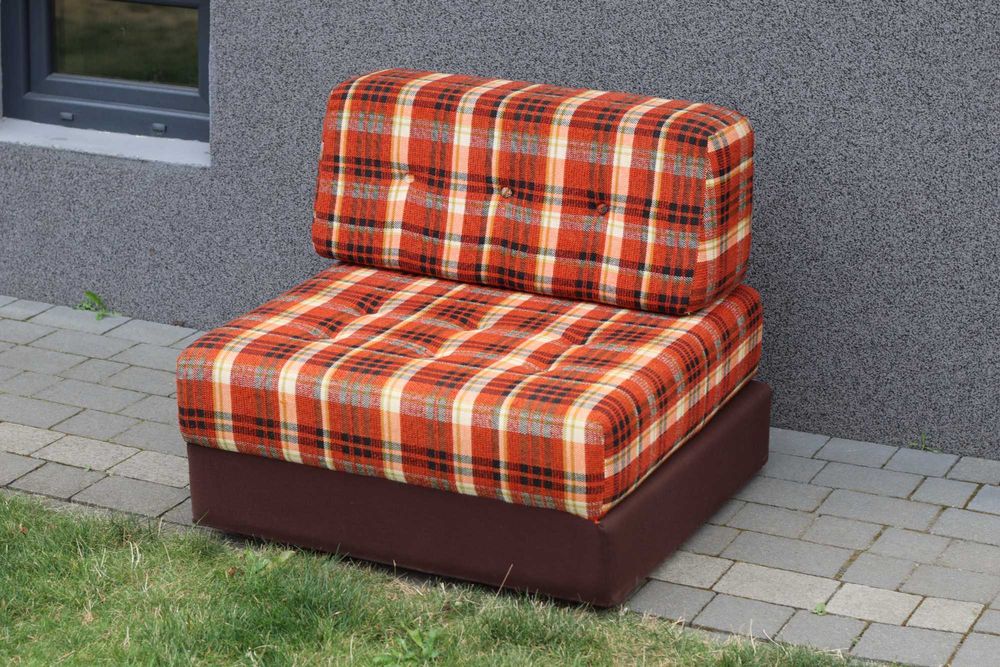 Fotel modułowy rozkładany Niemcy lata 70 vintage