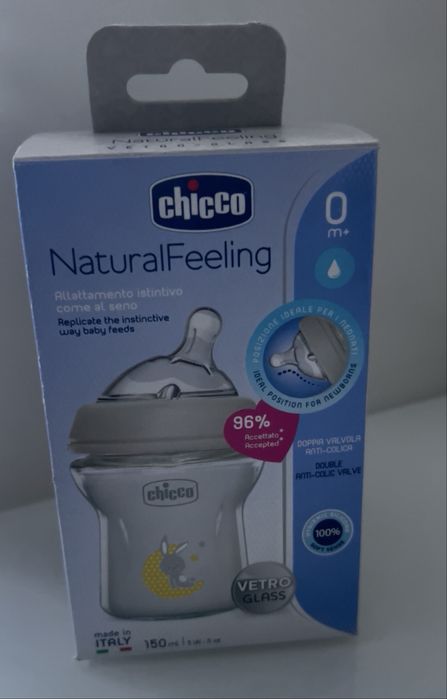 Biberão Chico Vidro Natural Feeling 0M+