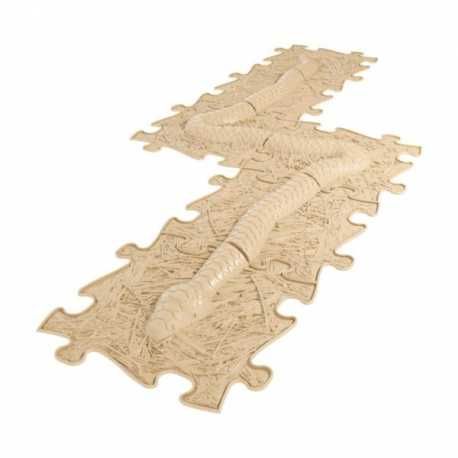 WOOPIE Mata Sensoryczna Ortopedyczna Puzzle Wąż Zielony 6 el.
