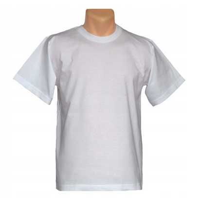 T-shirt AJS biały szkolny W-F chłopiec 152