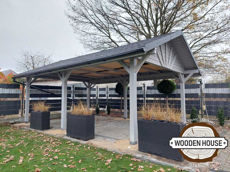 Carport drewniany 6x3 m – wiata garażowa, montaż i dostawa