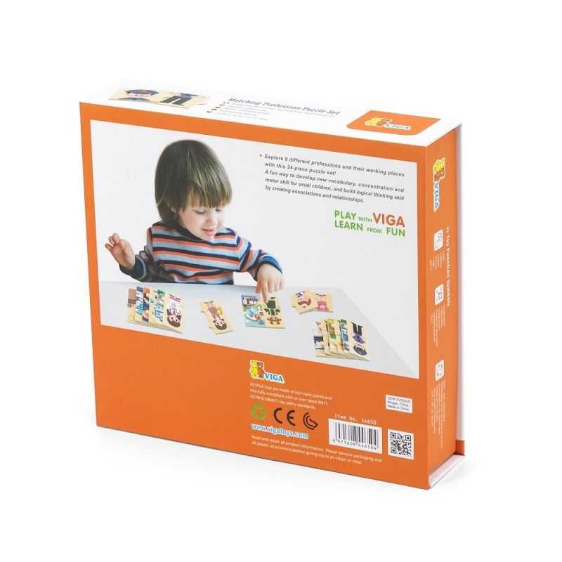 Puzzle Zawody 24 el. drewniane edukacyjne Akademia Nathan