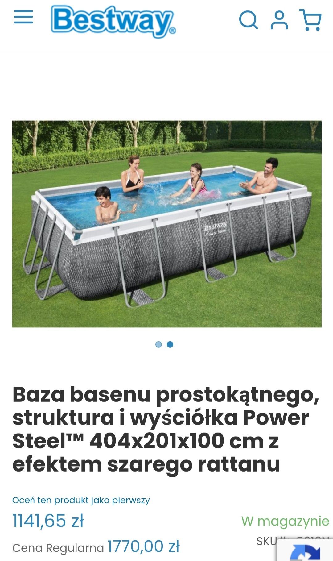 Basen ogrodowy Bestway Power Steel wraz z pompą i podgrzewaczem