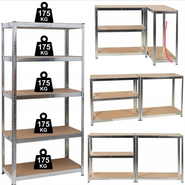 180 x 90 x 40 см. Стелаж металевий Humberg