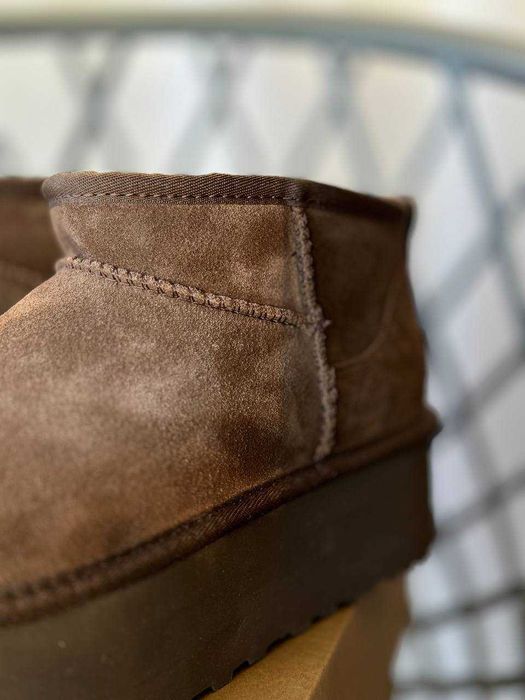 Розпродад Шоколадні Угги Ugg Classic Ultra Mini 5 cm platform Уги Ульт