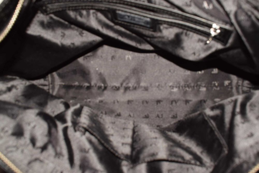 Armani Jeans lakierowana torebka duża shopper na ramię