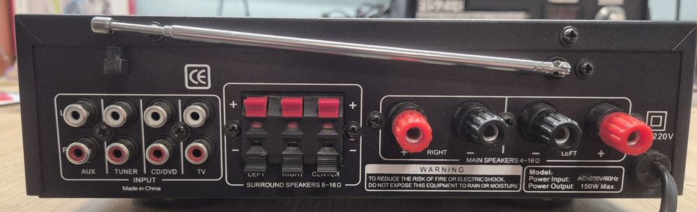 Wzmacniacz amplituner VK-338 USB Voice Kraft Bluetooth FM 5 kanałów