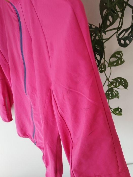 Cienka kurtka do biegania, jesienna, wiosenna, letnia, kieszonka, różo