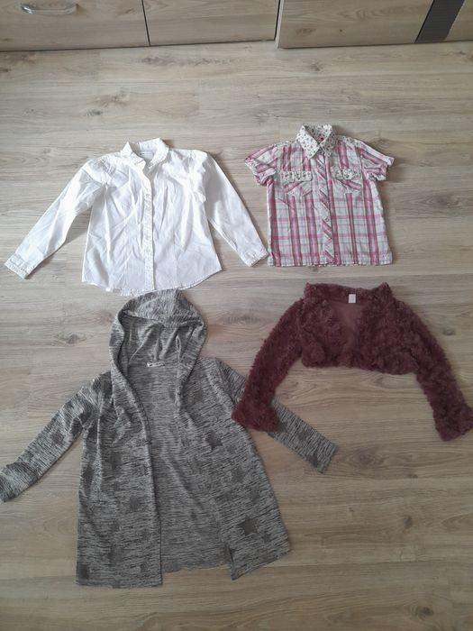 Zestaw paka ciuchów ubrań dla dziewczynk 122-128, 134
