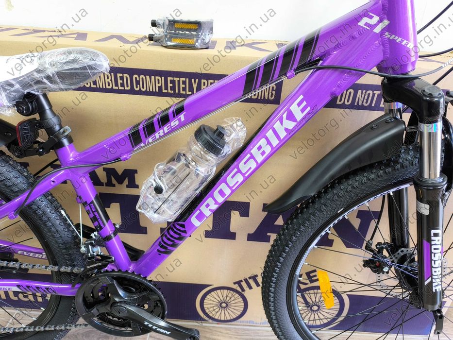 Велосипед Новий Підлітковий Алюмінієвий CrossBike Everest 24"-26"