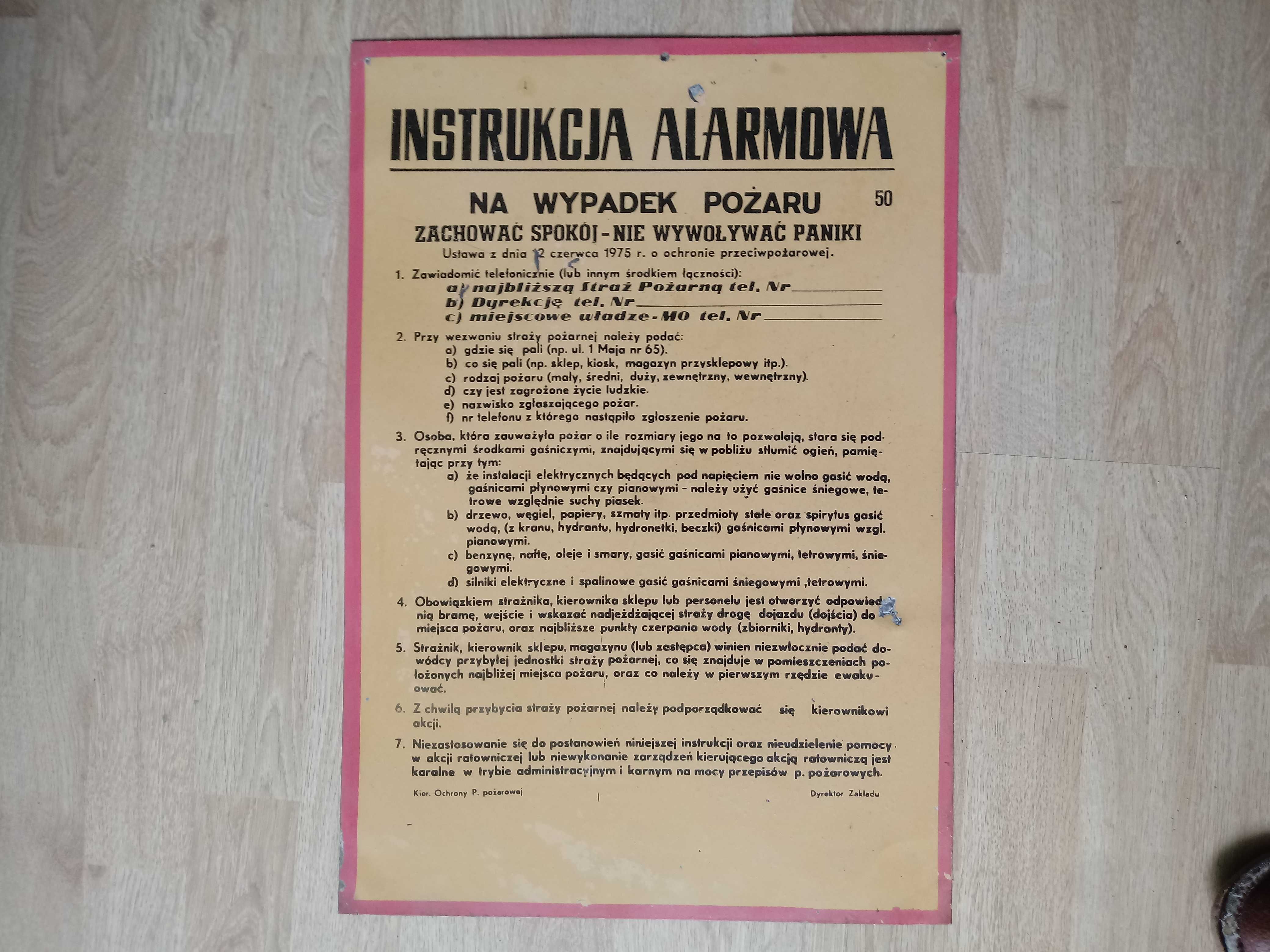 Zabytkowe Tablice Informacyjne 3 szt. Zestaw  PRL Oryginał !!