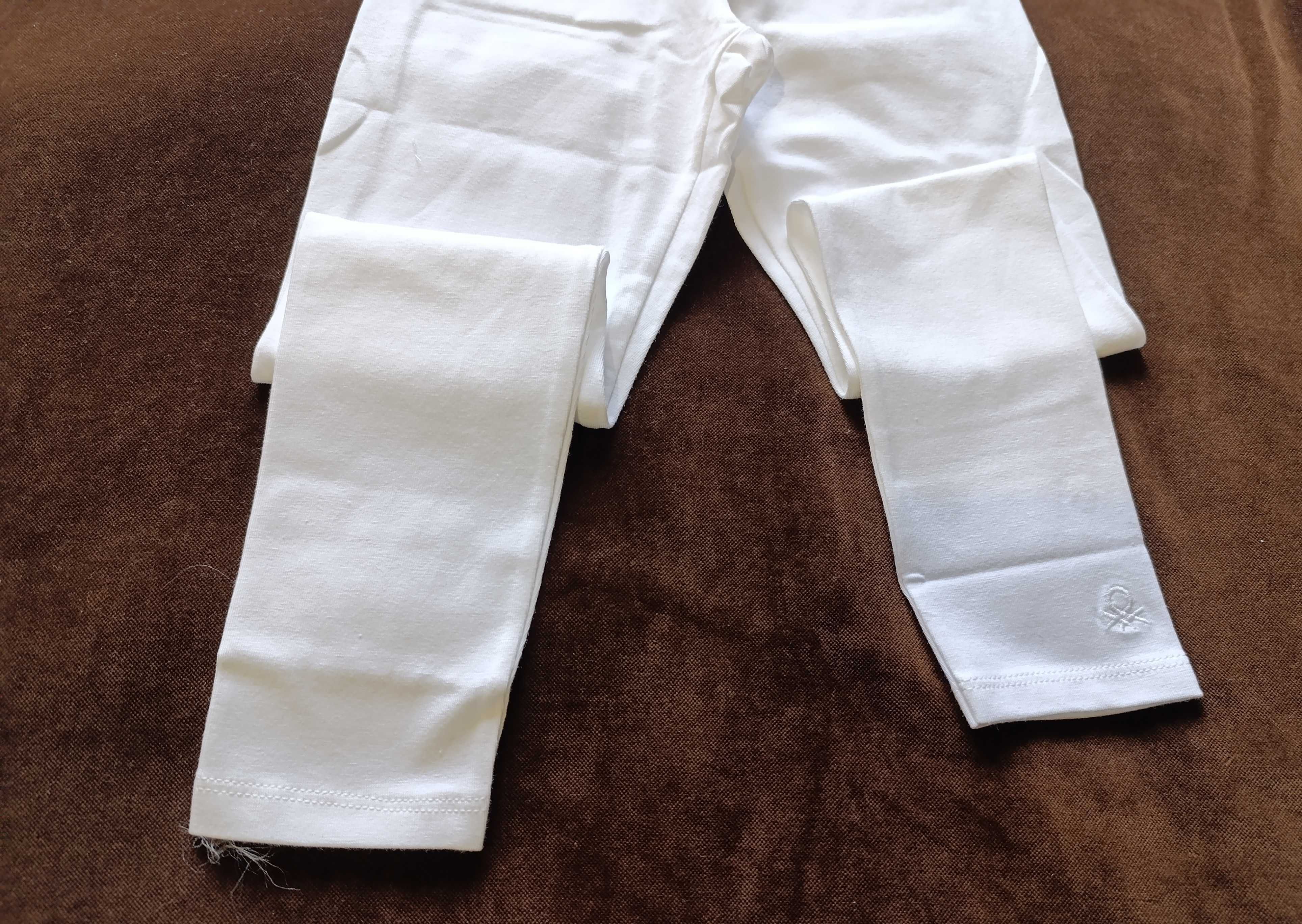 Leggins Brancos 100% algodão 6/7 anos Benetton  - Novas c/ etiqueta
