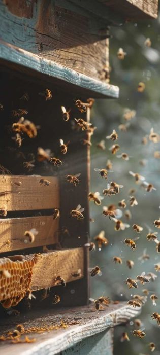 Продам три большие семьи с ульями