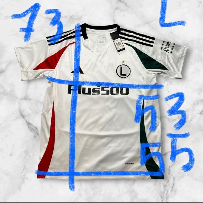 Legia Warszawa Koszulka Adidas L Czerwono-Biało, Nowa z Metką,