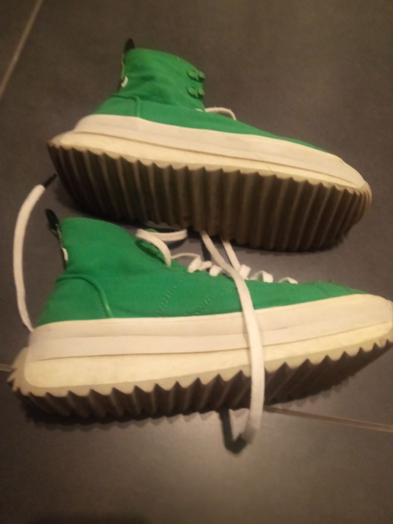 Buty sneakersy Tamaris zielone rozmiar 38-39
