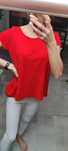 Nowa letnia czerwona bluzka xs oversize