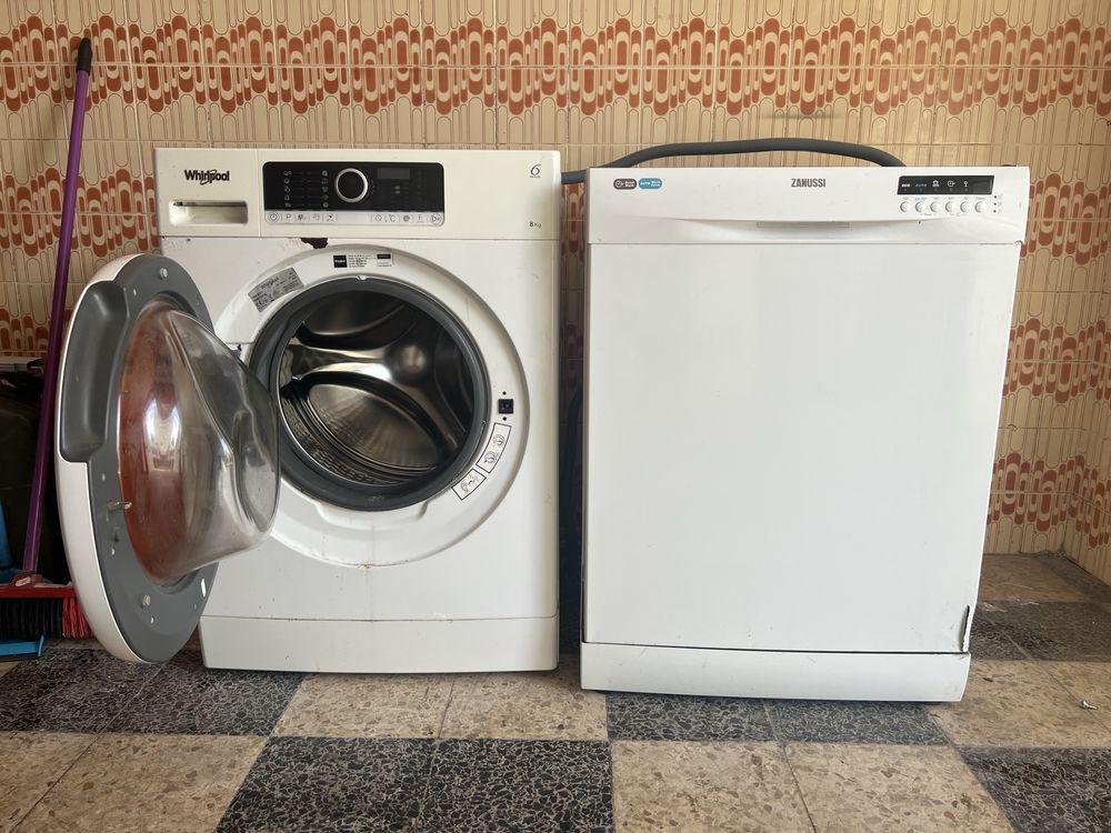 Vendo maquinas de lavar roupa whirlpool e loiça zanussi
