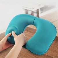 U-образная подушка для шеи, автоматическая надувная