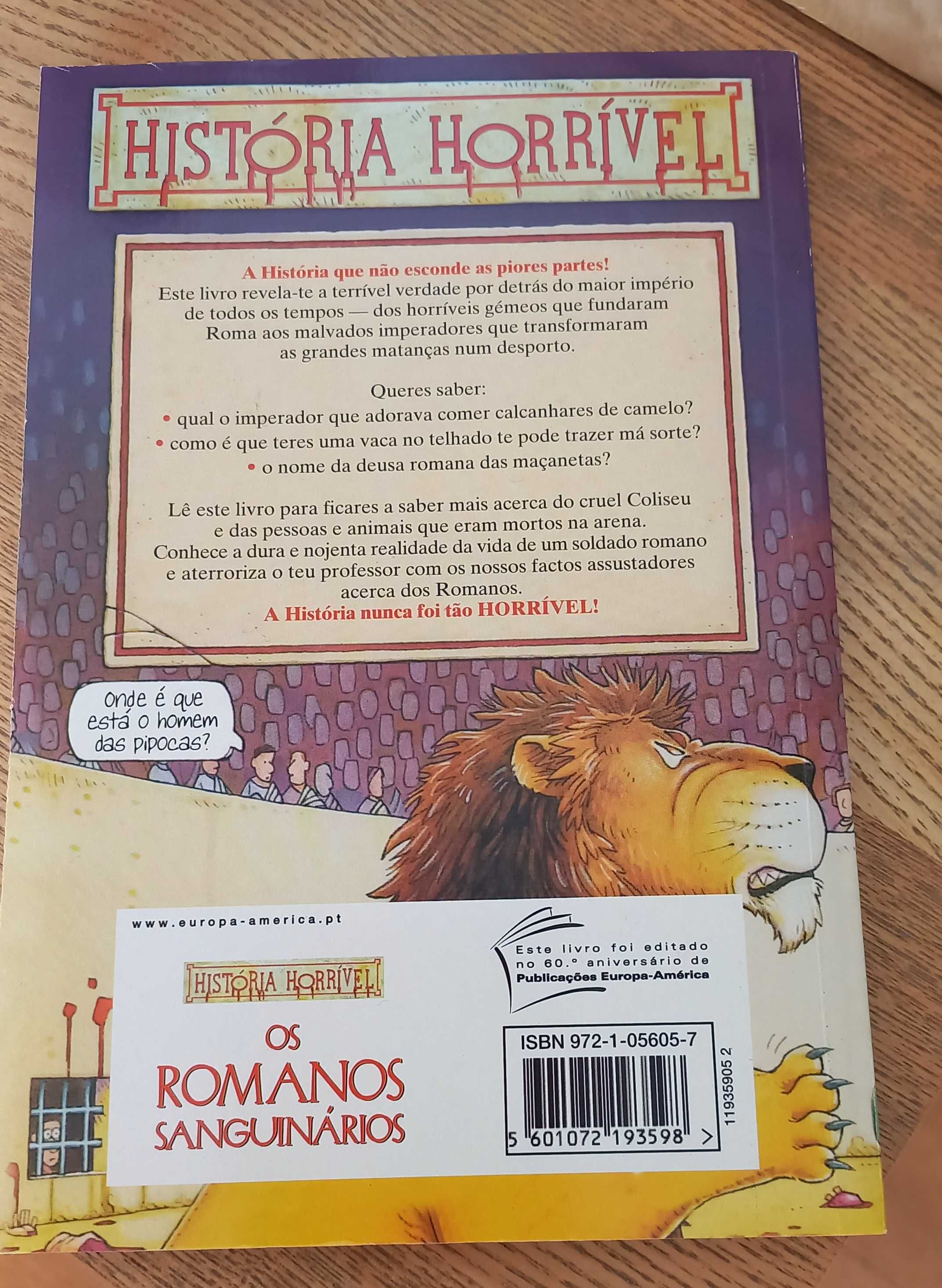Livro ilustrado Os Romanos Sanguinários